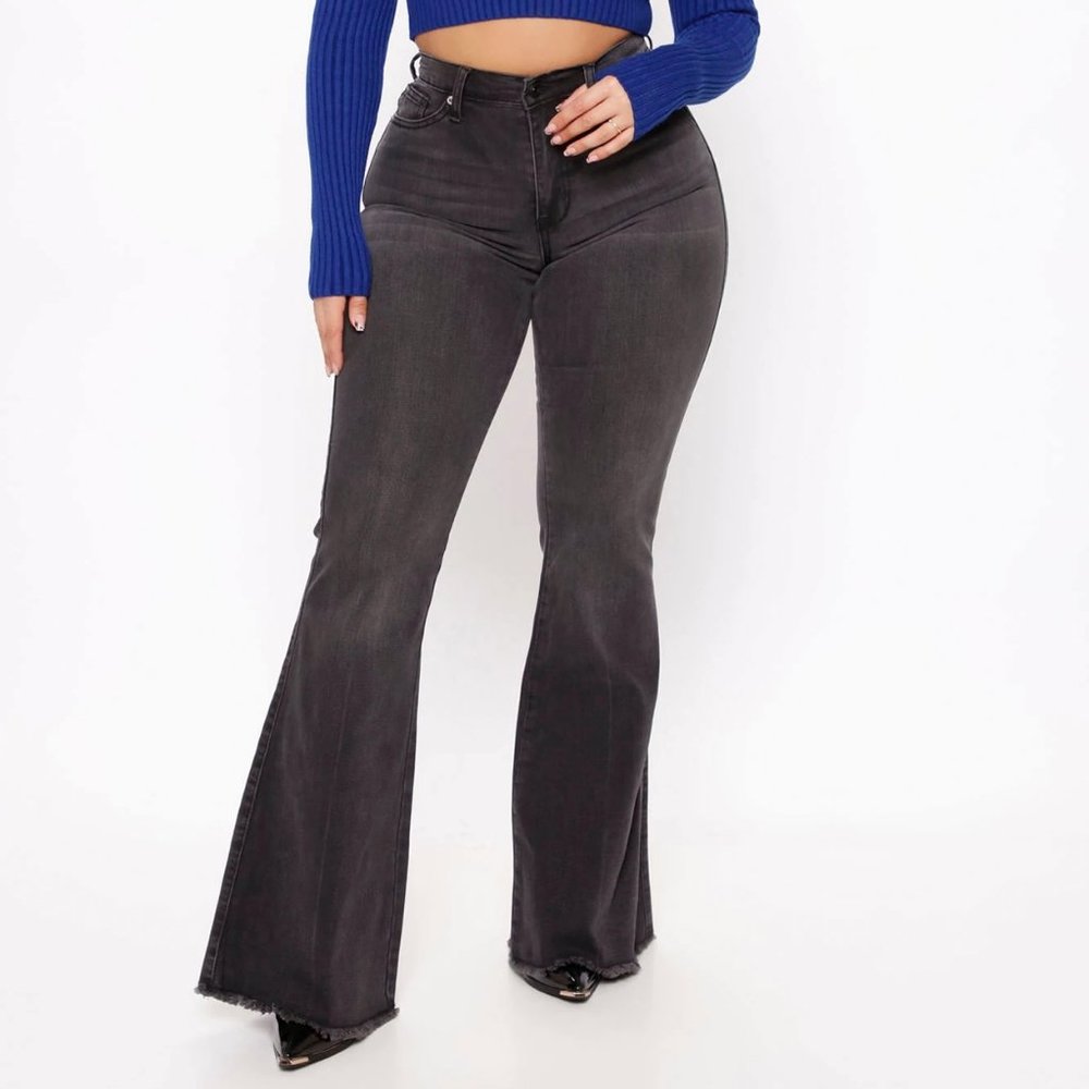 Fashion NOVA What A Dream Stretch Flare Jeans - Black